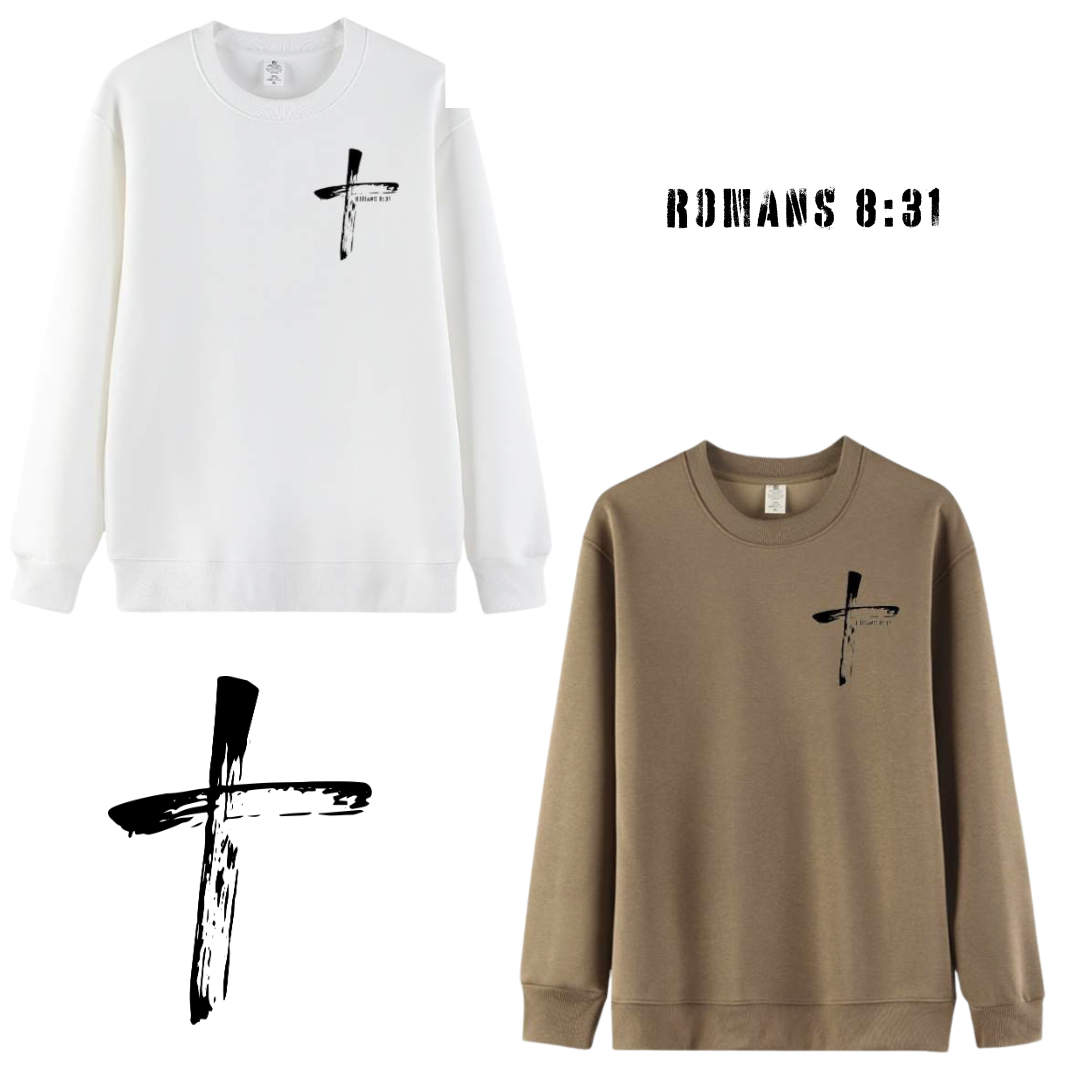 ROMANS 8:31 CREWNECK