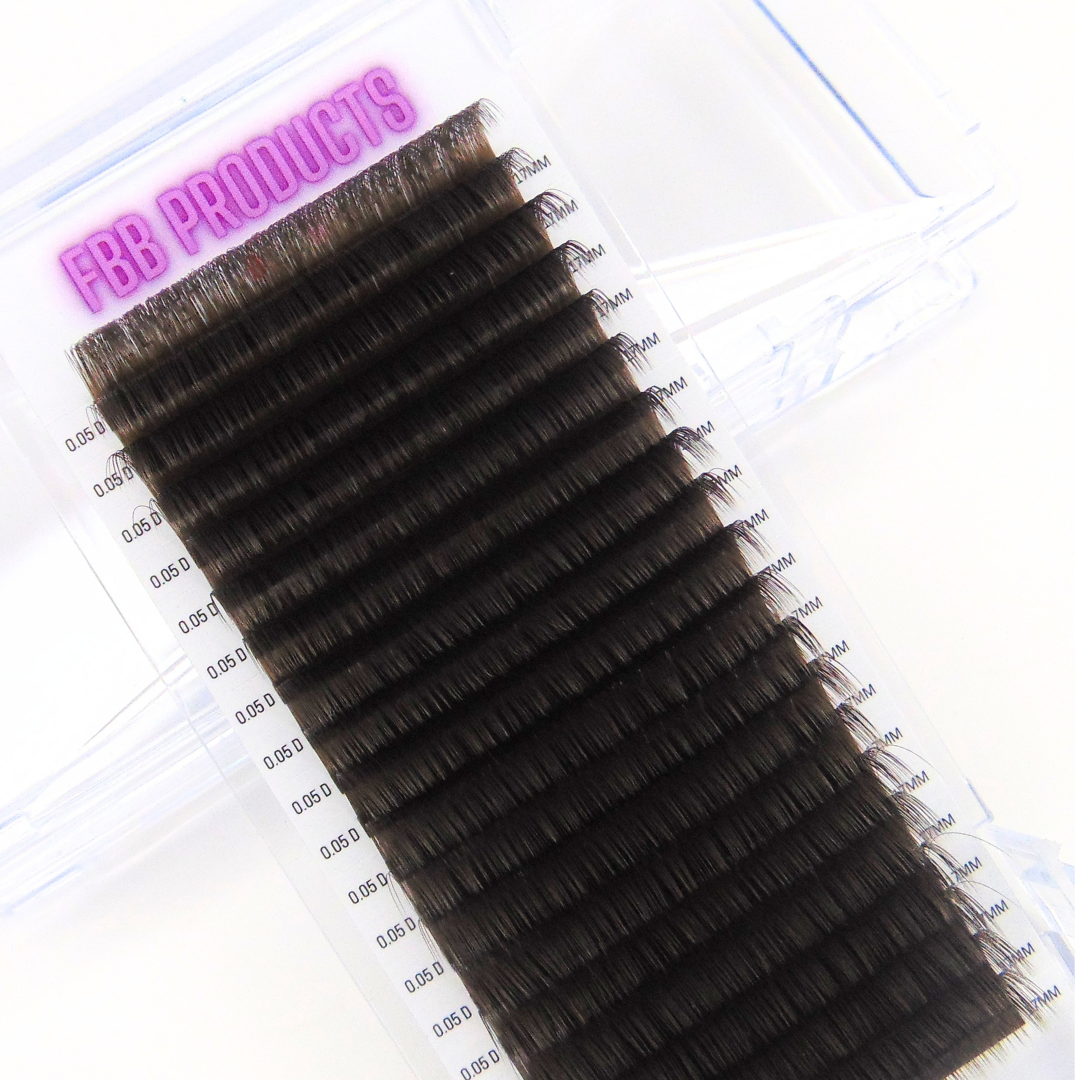 DARK BROWN LASHES - 20 ROWS